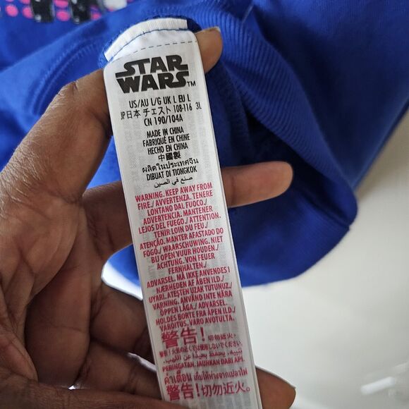 45th Disney Star Wars Darth Vader Security Blue Hoodie Sweatshirt Size L - Picture 7 of 7